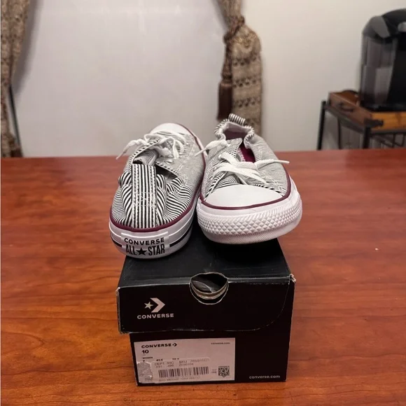 Converse Black and White Striped Sneakers - Picture 2 of 6